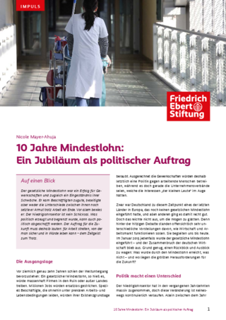 10 Jahre Mindestlohn